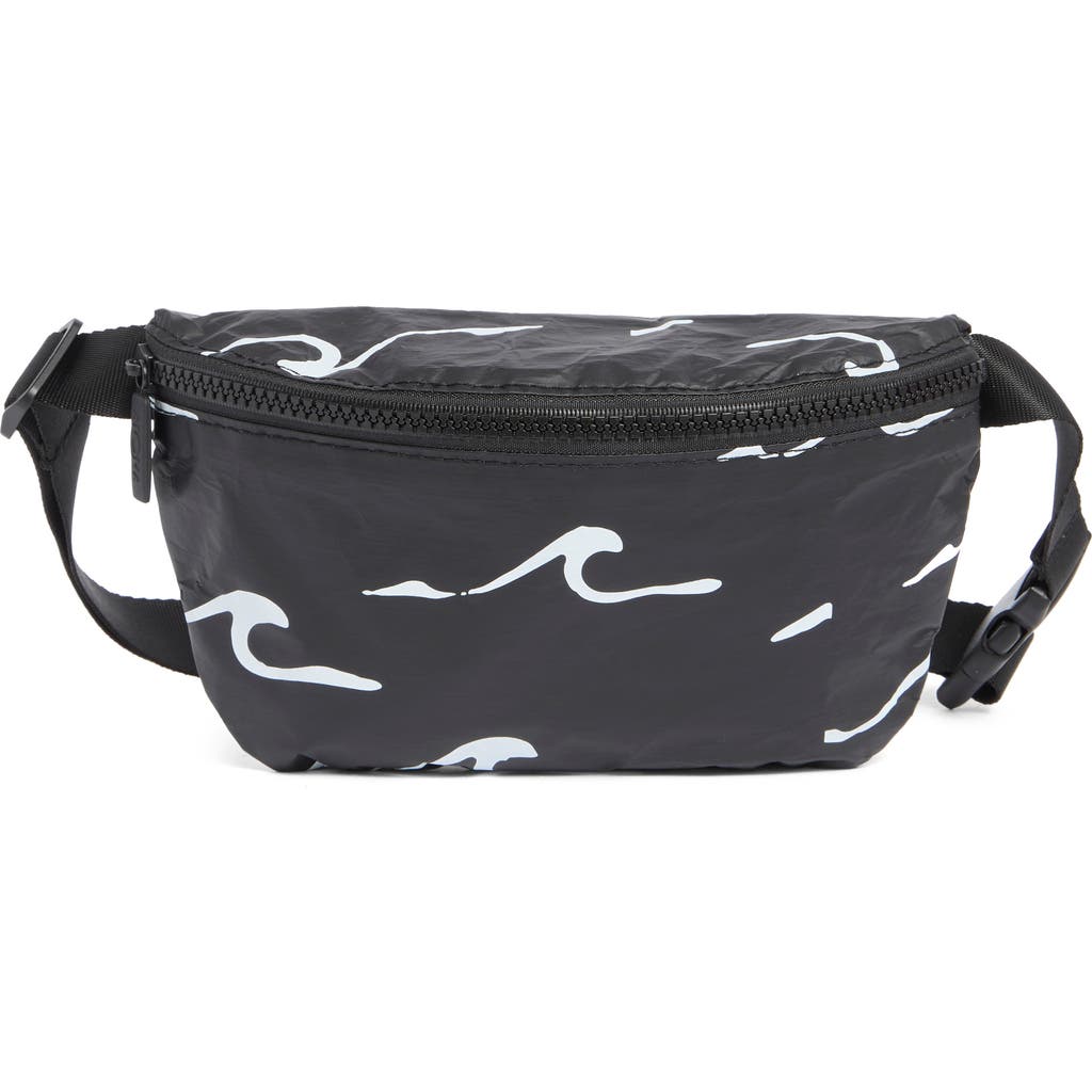 Aloha Collection Mini Seaside Belt Bag In White/black