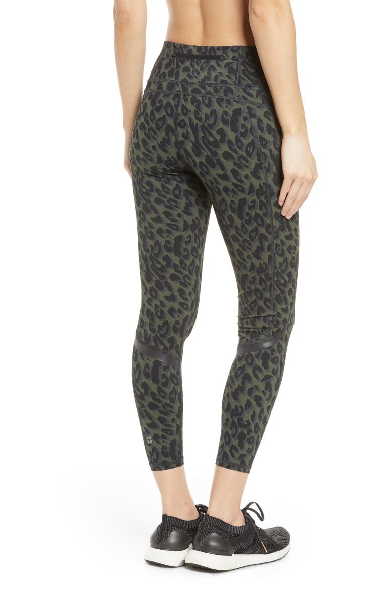 Zero Gravity Pocket 7/8 Run Leggings, Alternate, color, OLIVE LEOPARD PRINT
