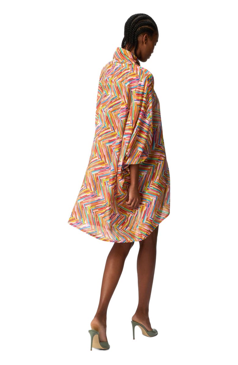 Missoni Asymmetrical Blouse In Printed Cotton And Silk Blend, Alternate, color, Multicoloured