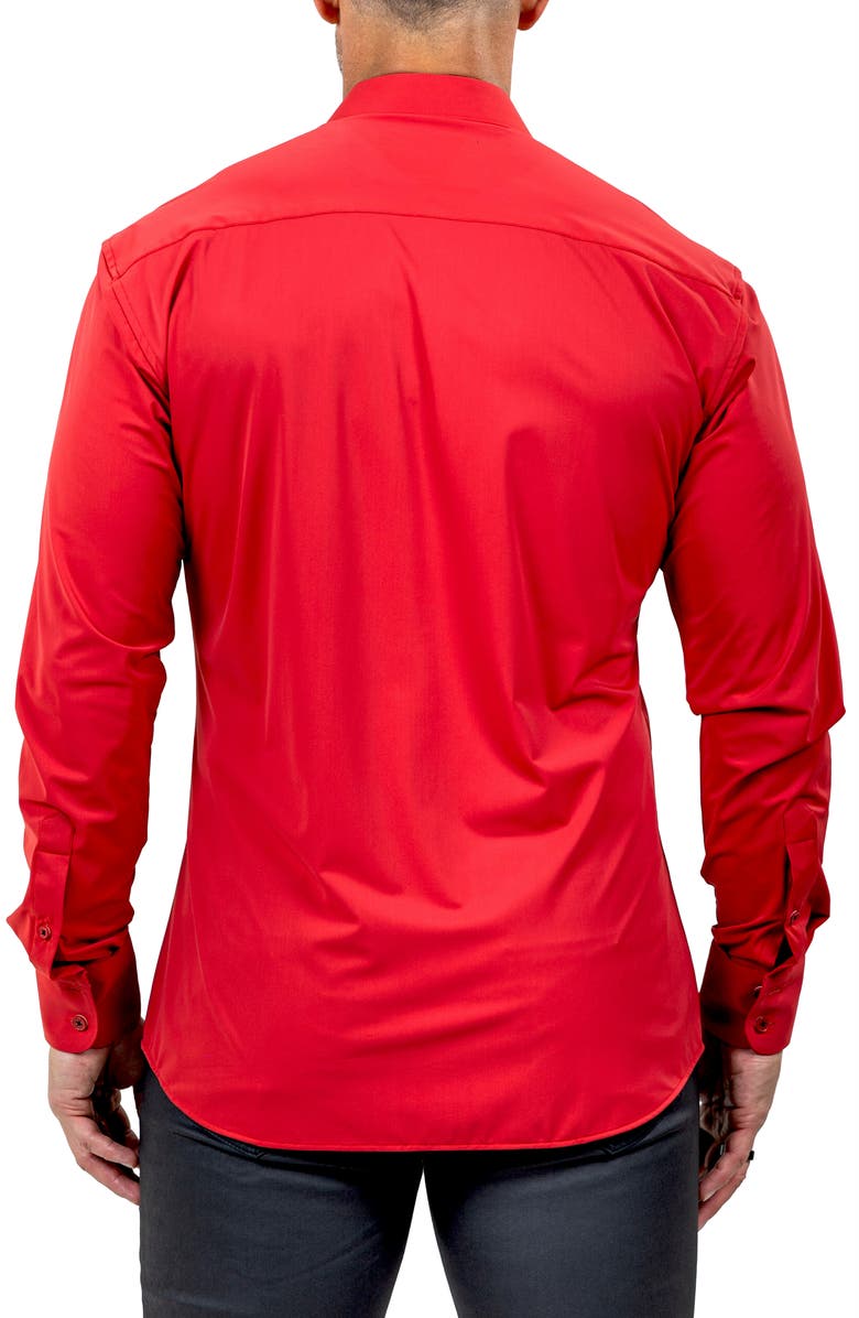 Maceoo Eins Marthy Contemporary Fit Button-Up Shirt, Alternate, color, Red