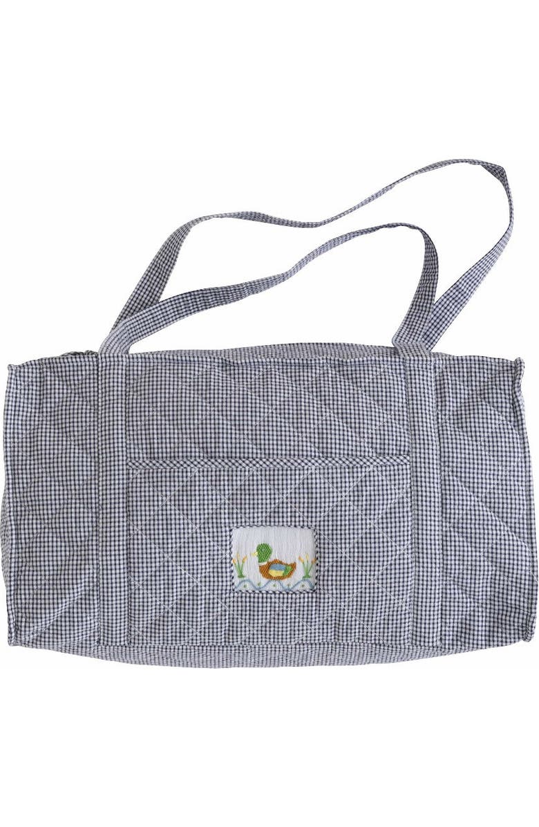Little English Quilted Duffle Bag, Main, color, Mallard