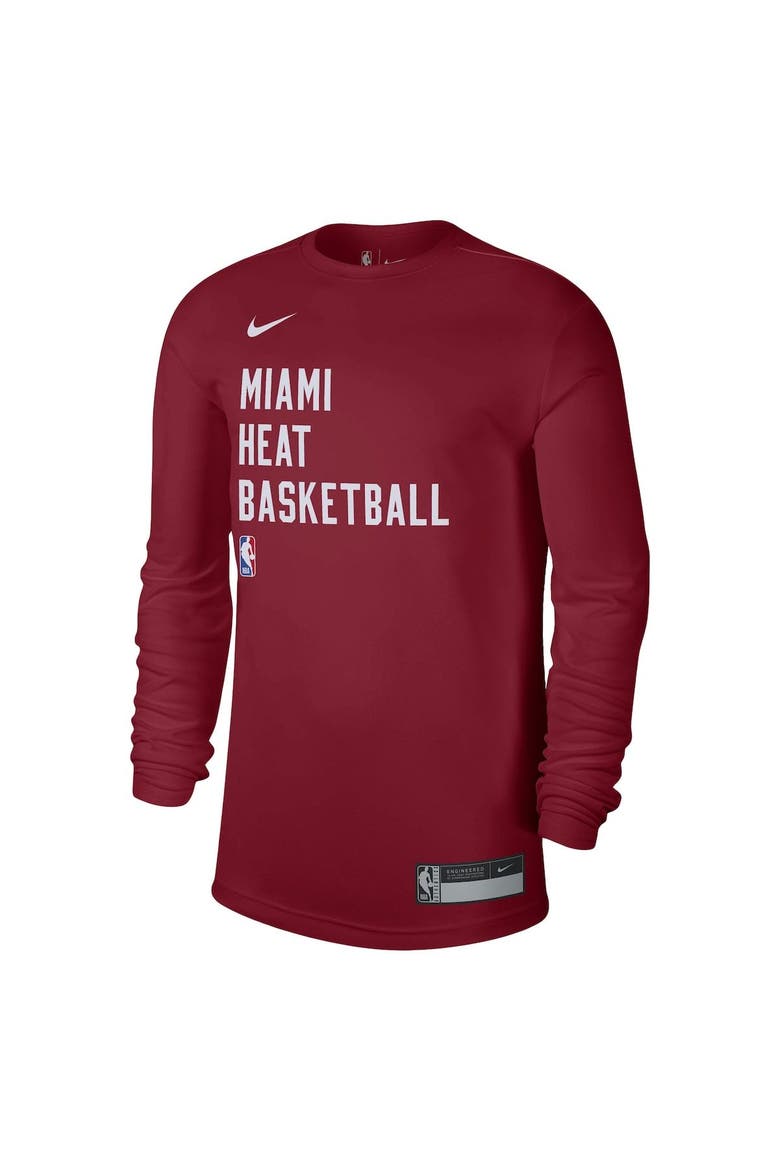 Unisex Nike Red Miami Heat 2023/24 Legend On-Court Practice Long Sleeve T-Shirt, Alternate, color, Red