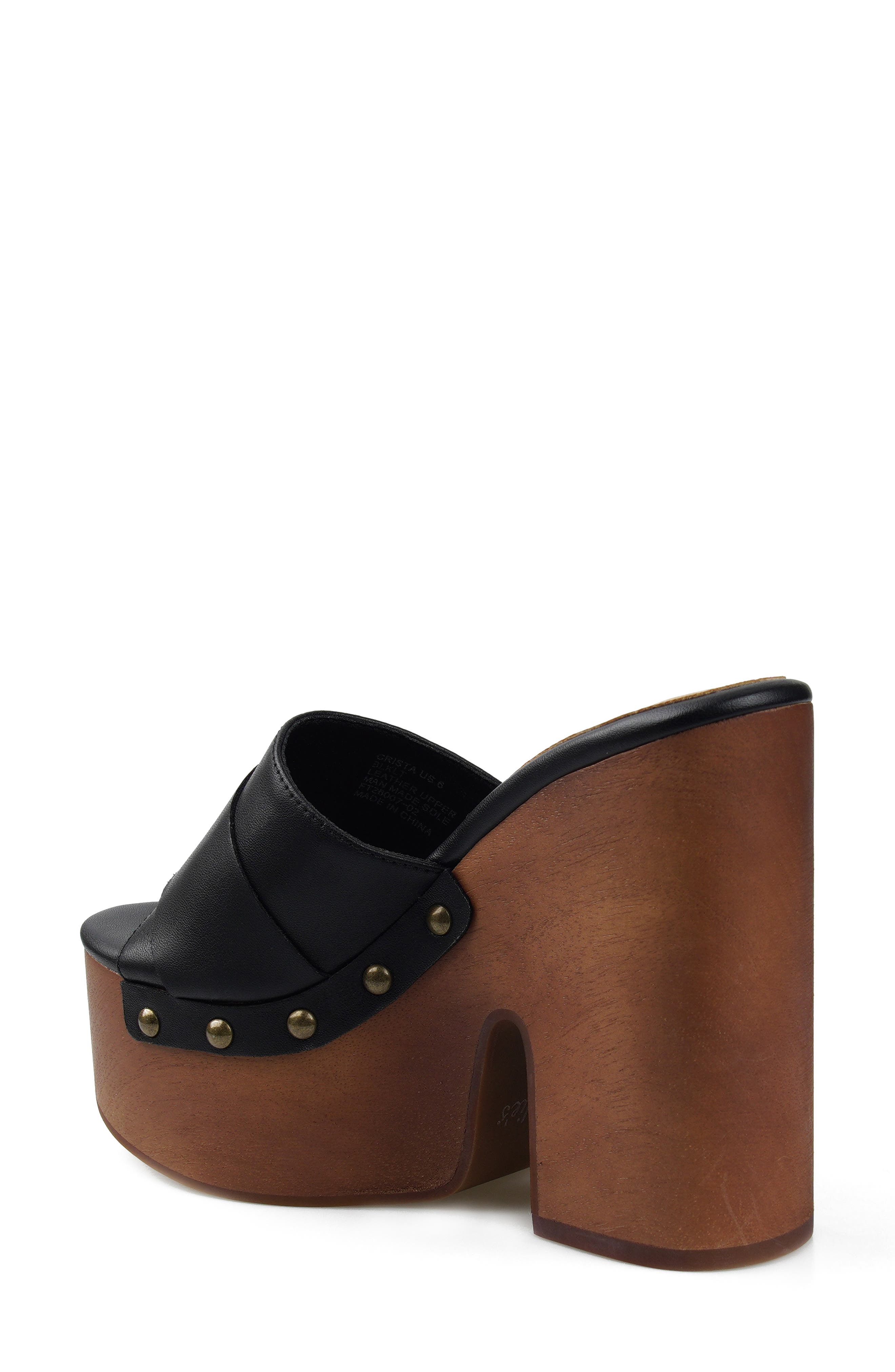Crista Platform Slide Sandal, Alternate, color, BLKLT