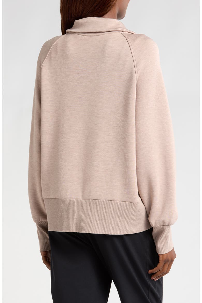 Roxbury Zip-Up Sweatshirt, Alternate, color, TAUPE MARL