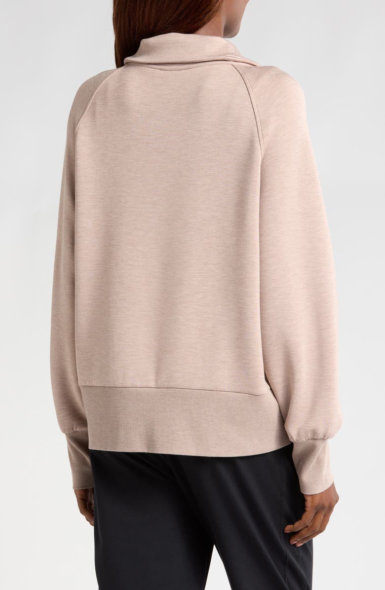 Varley Roxbury Zip-Up Sweatshirt, Alternate, color, Taupe Marl