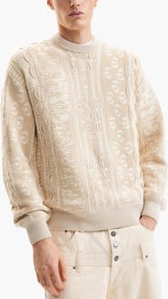 Desigual Intarsia Cotton Sweatshirt
