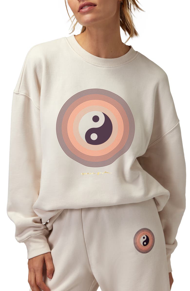 Spiritual Gangster Yin & Yang Relaxed Fit Cotton Sweatshirt, Main, color, 