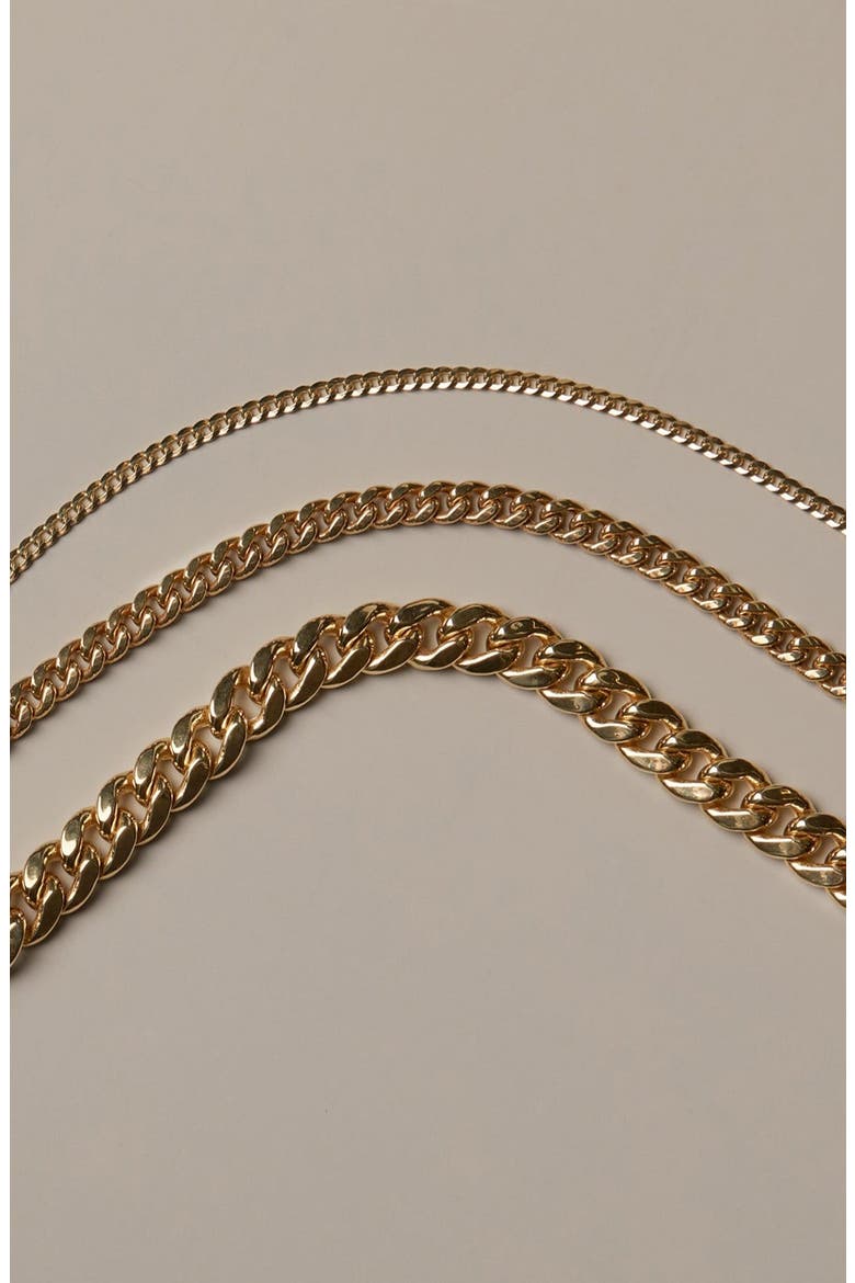 Cuban Chain Necklace, Alternate, color, Yellow Gold Vermeil