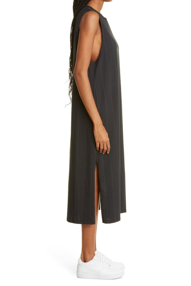 Heritage Sleeveless Cotton Dress, Alternate, color, BLACK/ GYM RED