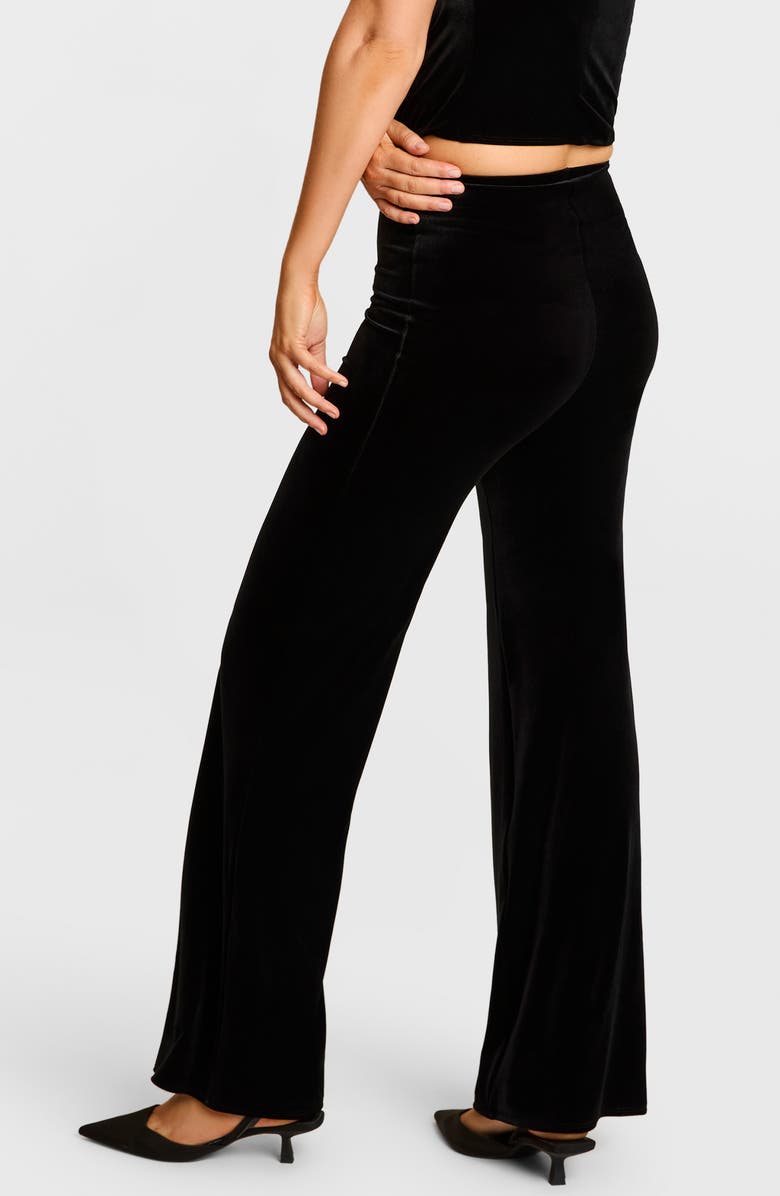 Commando Velvet Wide Leg Pants, Alternate, color, Black