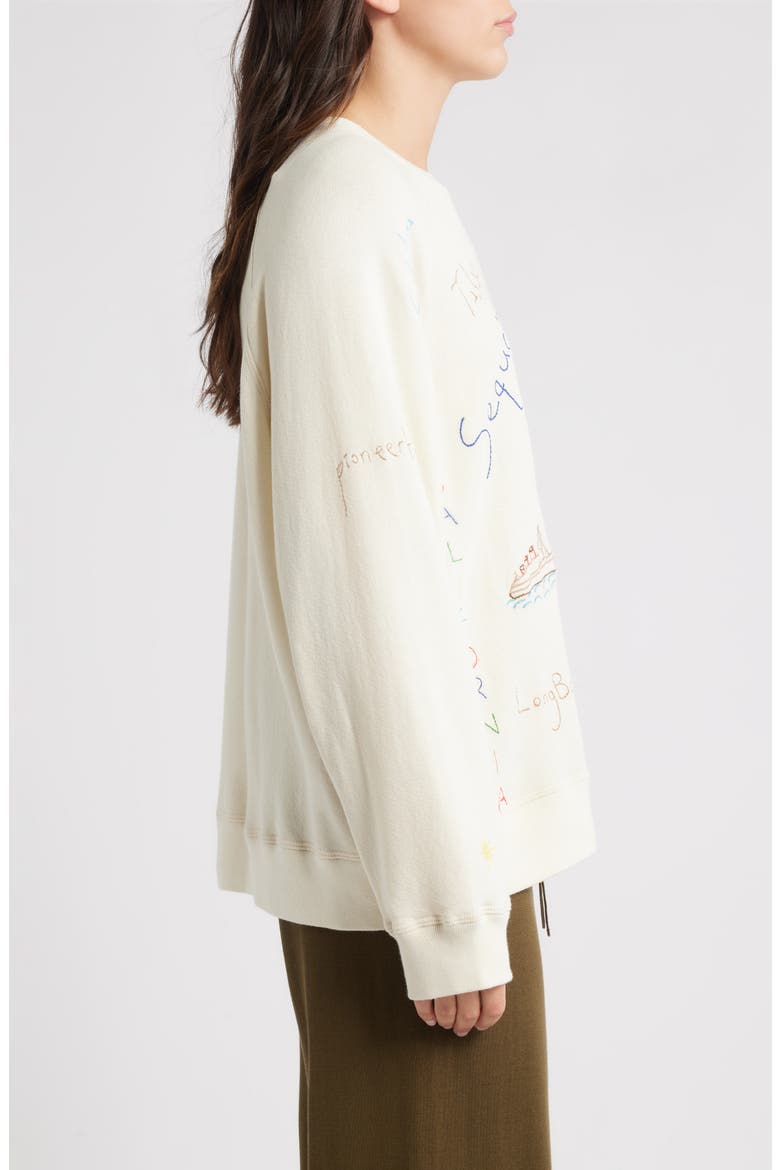The Slouch Crewneck Sweatshirt, Alternate, color, WASHED WHITE