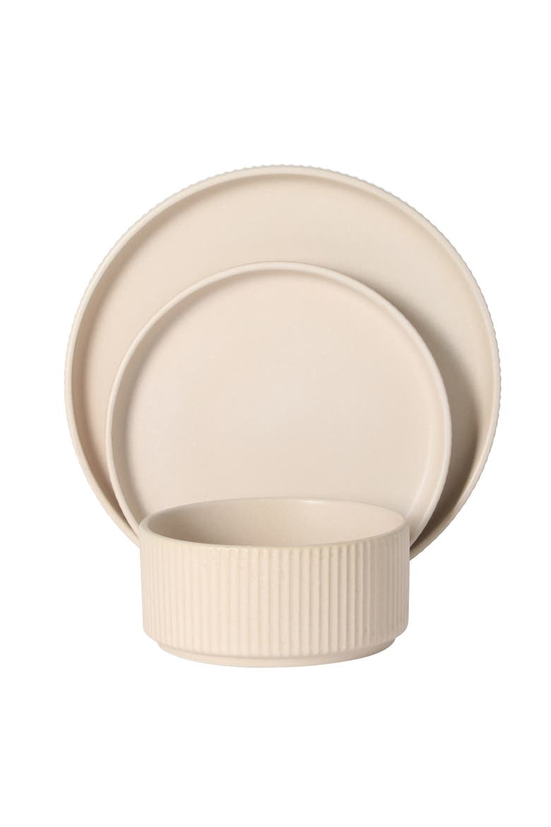 Townscape Plates and Bowls 12 Piece Dinnerware Set, Alternate, color, Cream