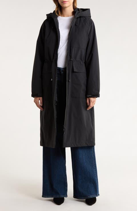 Thermal Water Repellent Long Hooded Jacket