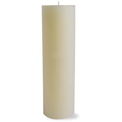 Tag Ivory Pillar Wax Candle Set Of 2 Unscented Long Burning In Neutral