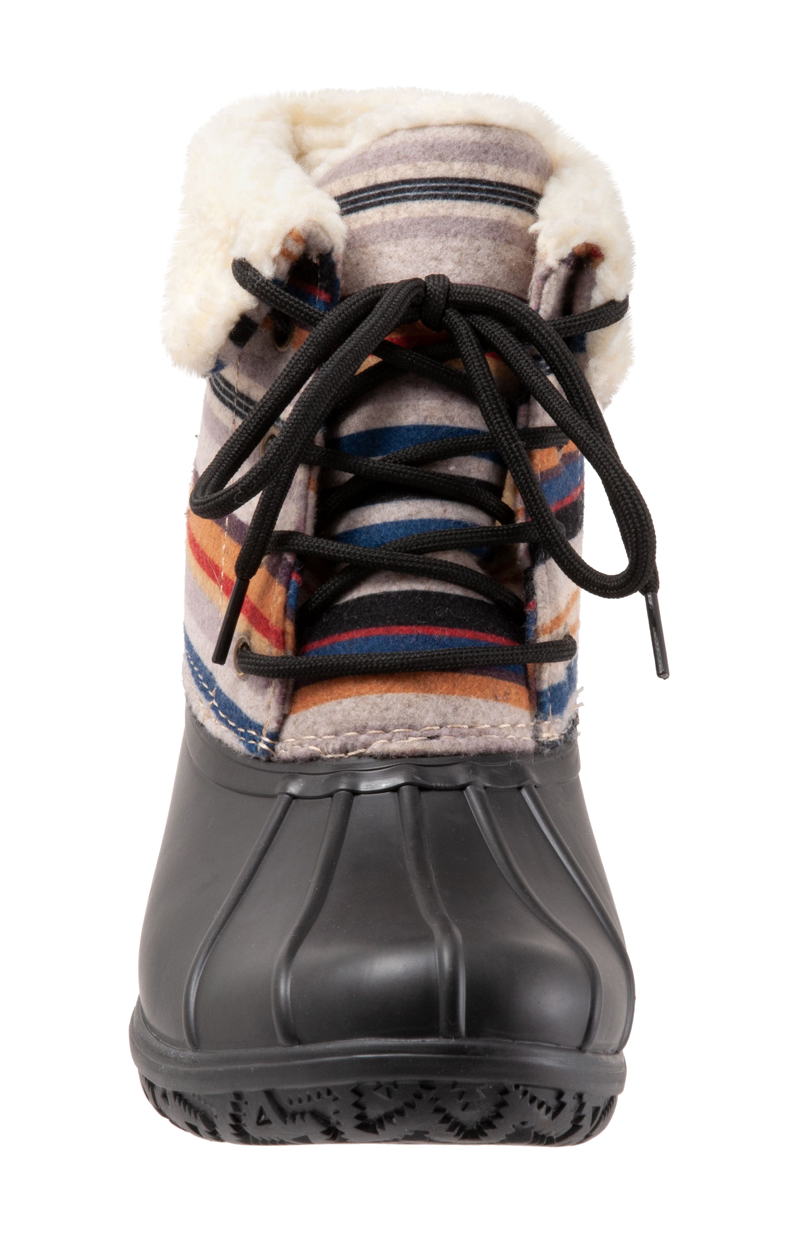 Pendleton Bridger Stripe Waterproof Faux Shearling Lined Boot, Alternate, color, 
