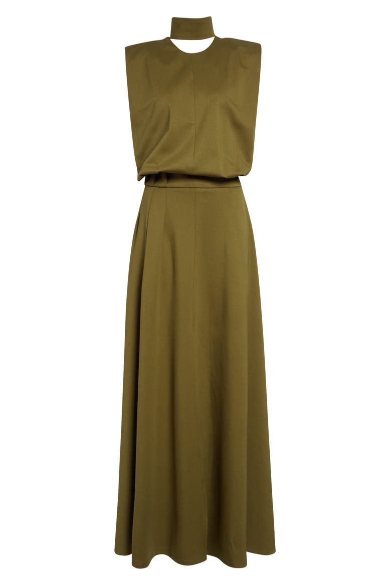Nadina Cutout Detail Dress, Alternate, color, OLIVE GREEN