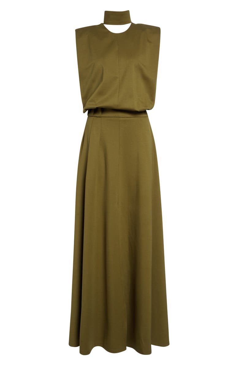 ISRAELLA KOBLA Nadina Cutout Detail Dress, Main, color, Olive Green