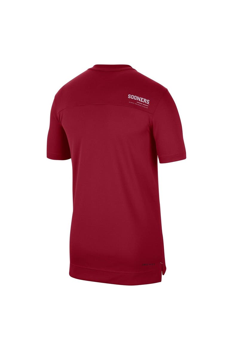 Men's Nike Crimson Oklahoma Sooners 2022 Coaches UV Performance T-Shirt, Alternate, color, Crimson