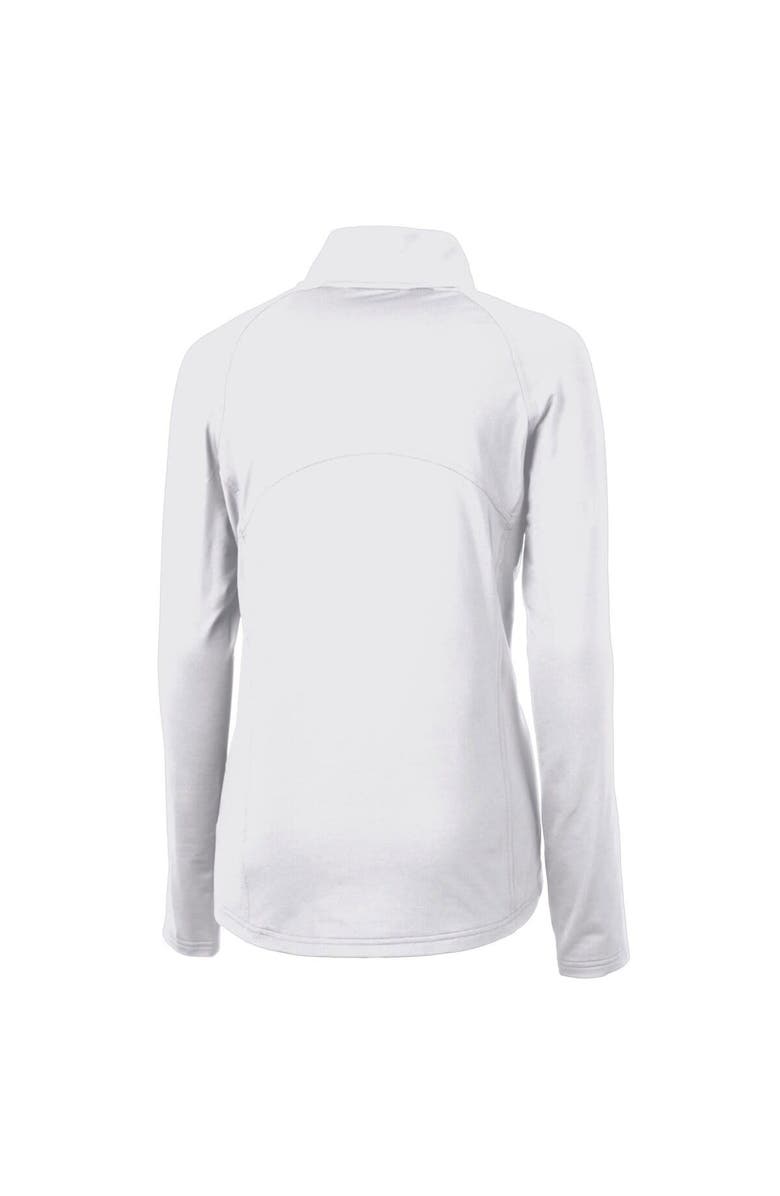 Cutter & Buck Women's Cutter & Buck White Detroit Lions Throwback Logo Adapt Eco Knit Stretch Recycled Half-Zip Pullover Top, Alternate, color, White