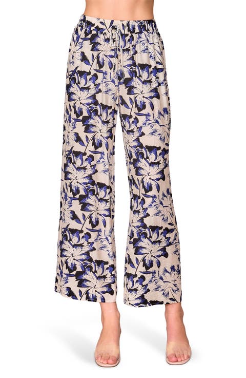 Floral Print Ankle Pants