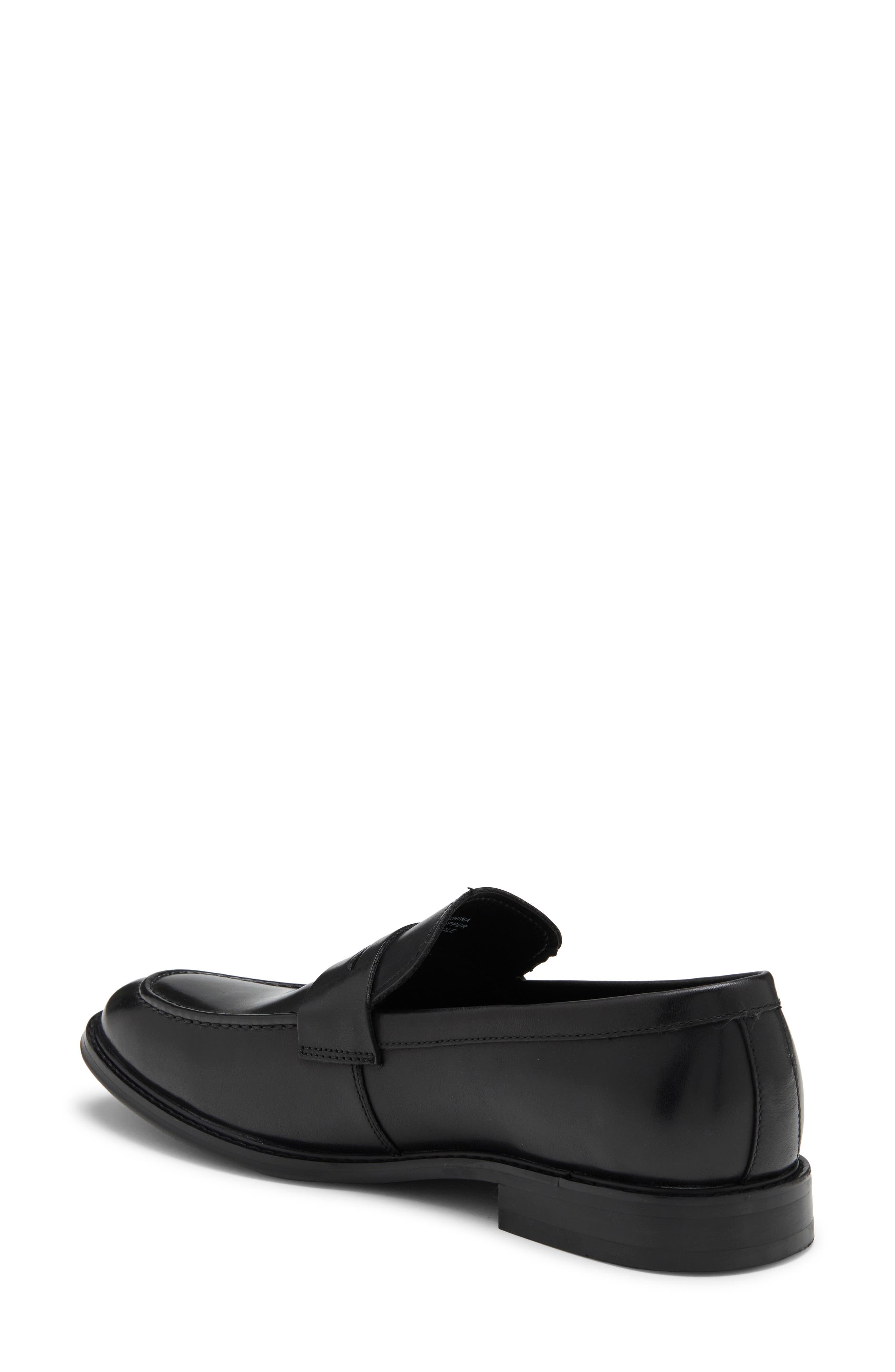 Shilo Leather Penny Loafer, Alternate, color, BLACK