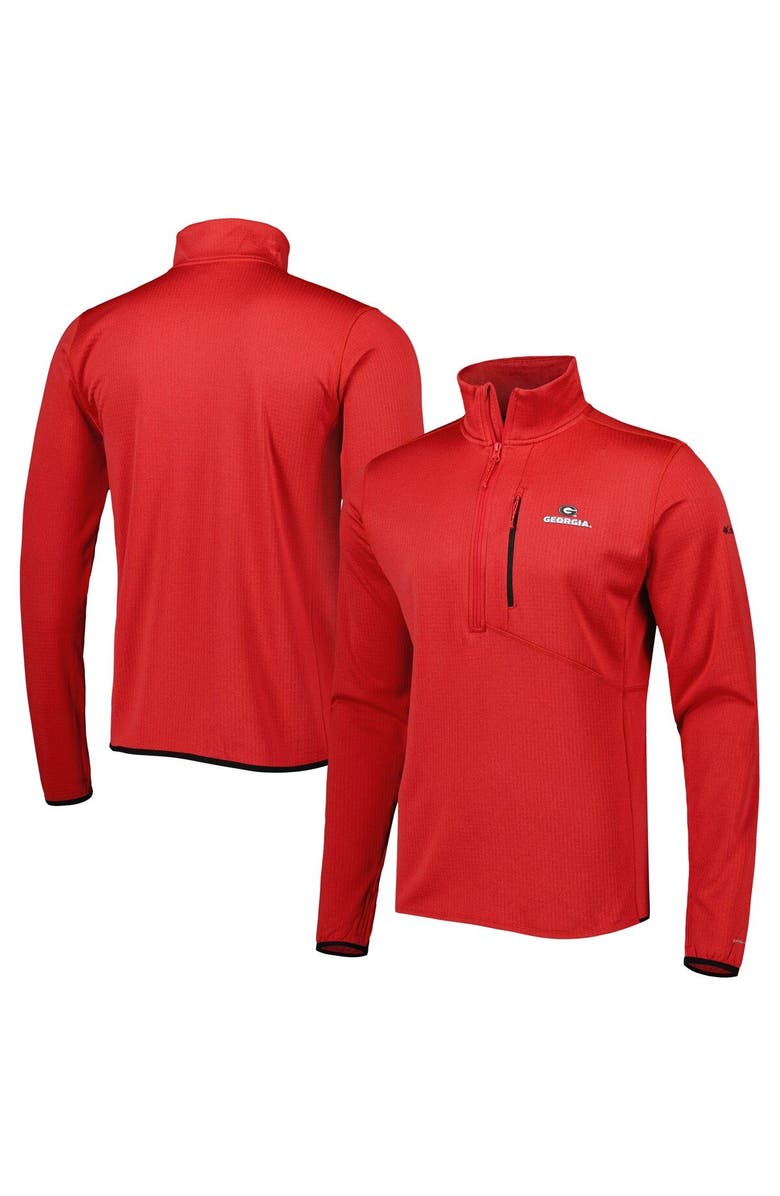 Columbia Men's Columbia Red Georgia Bulldogs Park View Omni-Wick Half-Zip Top, Alternate, color, 
