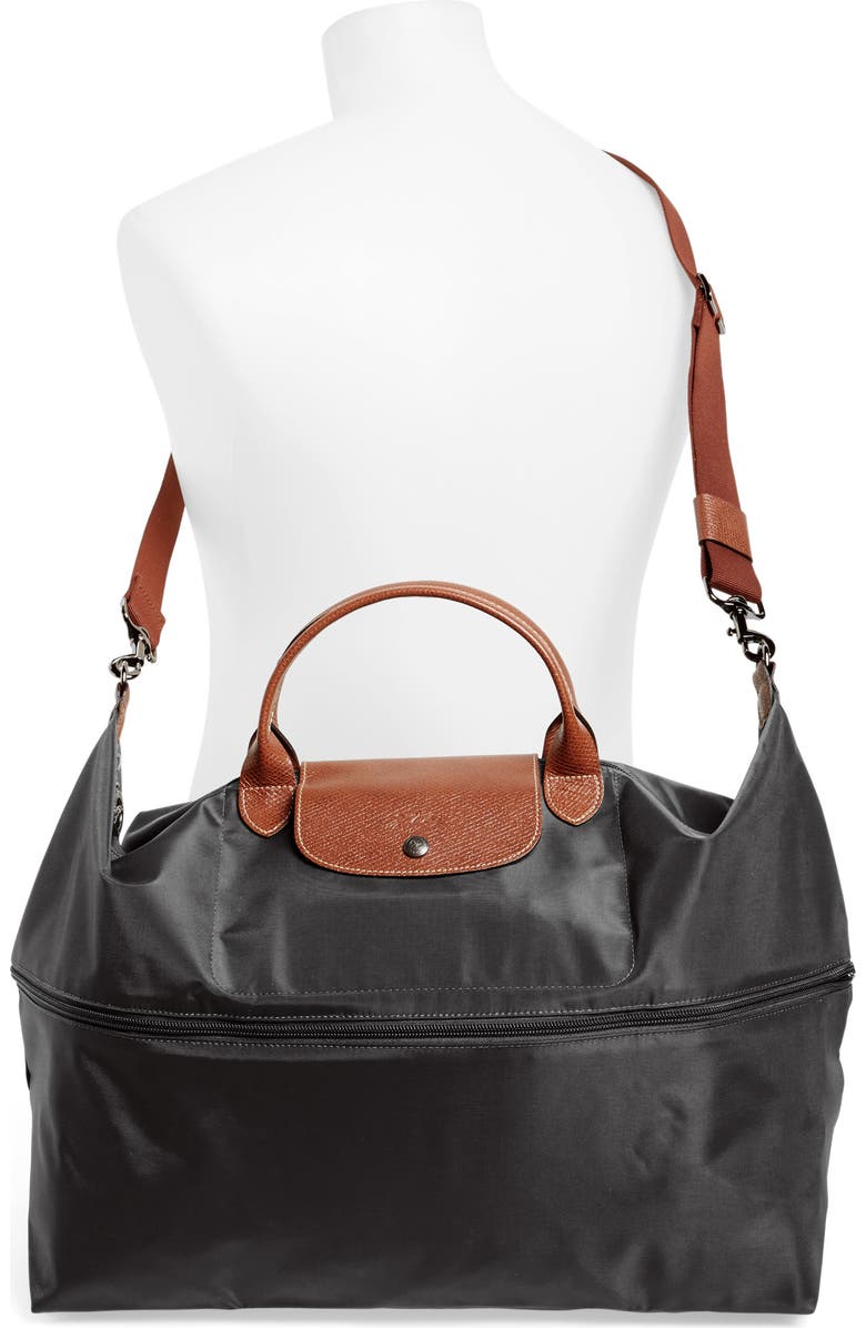 Longchamp 21-Inch Expandable Travel Bag, Alternate, color, Black