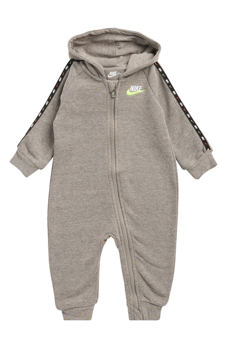 Nike Hooded Fleece Jumpsuit, Main, color, Carbon Heather