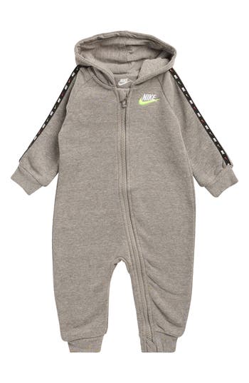 Nike Hooded Fleece Jumpsuit In Brown