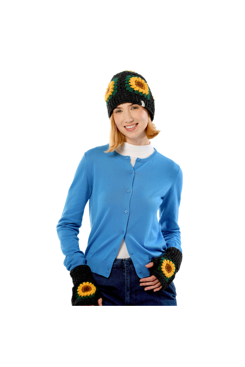 Sunflower Handwarmers, Alternate, color, Charcoal