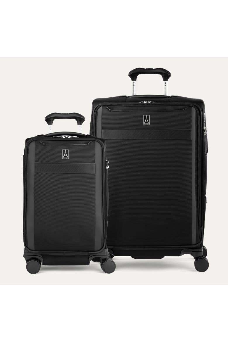 Versapack + Softside 21" Carry On & 25"Medium Checked Spinner Luggage Set, Main, color, Black