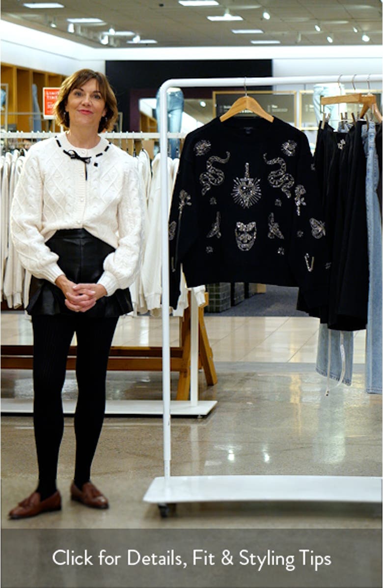 Pippa Beaded Hex Cotton Blend Sweater, sales video thumbnail