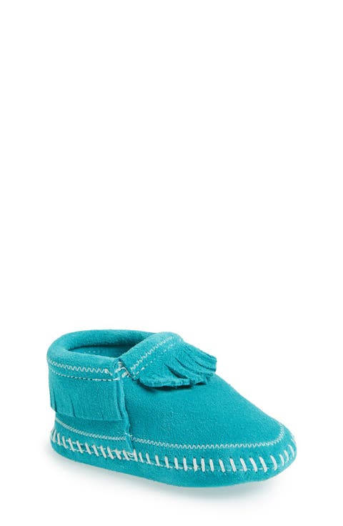 'Riley' Fringe Suede Bootie (Baby & Walker)