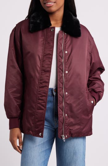 BLANKNYC BLANKNYC FAUX FUR COLLAR JACKET