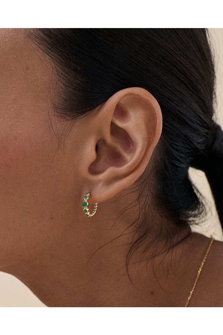 Serena Green Onyx Hoop Earring, Alternate, color, Green Onyx