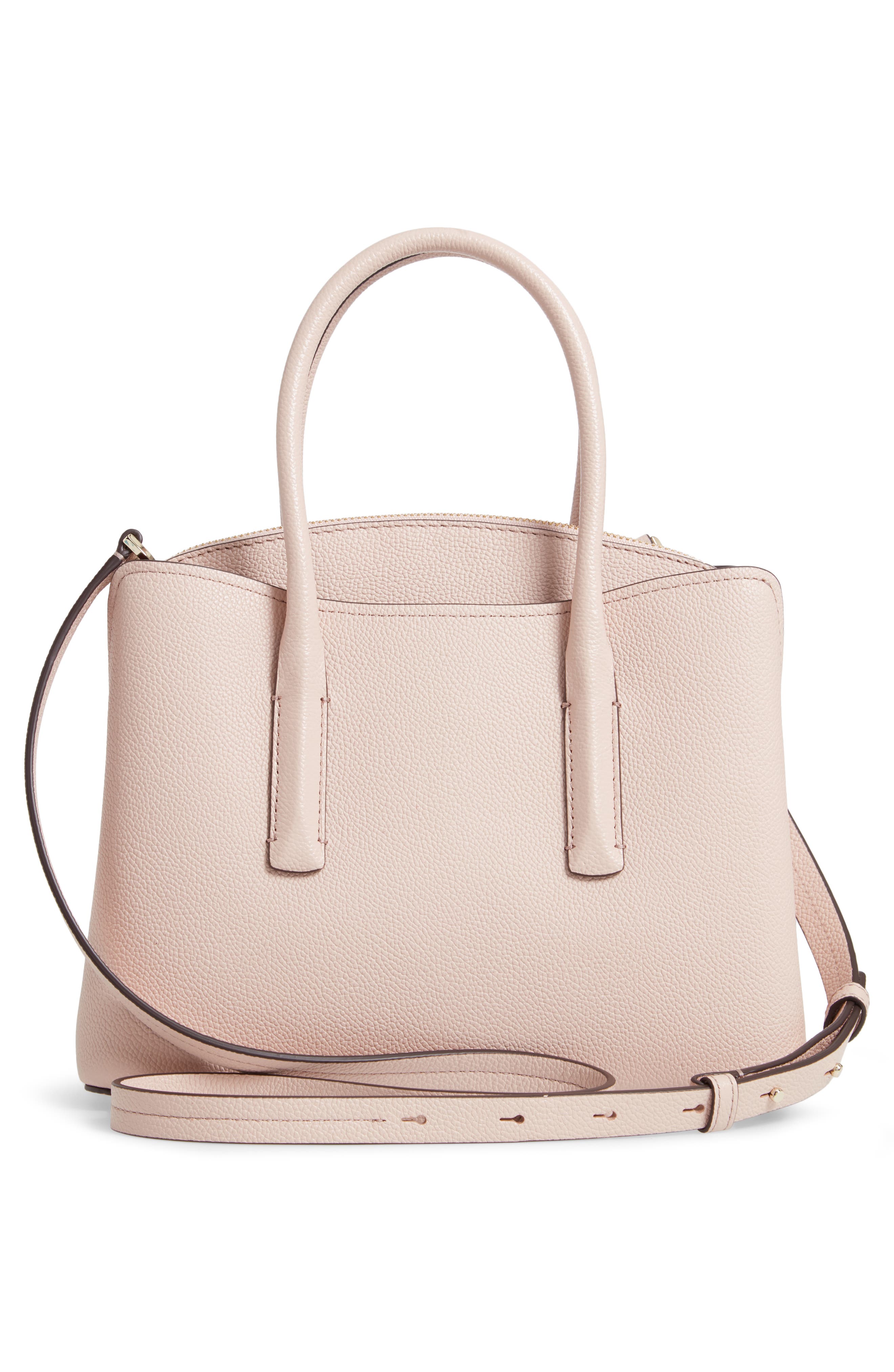 medium margaux leather satchel, Alternate, color, PALE VELLUM