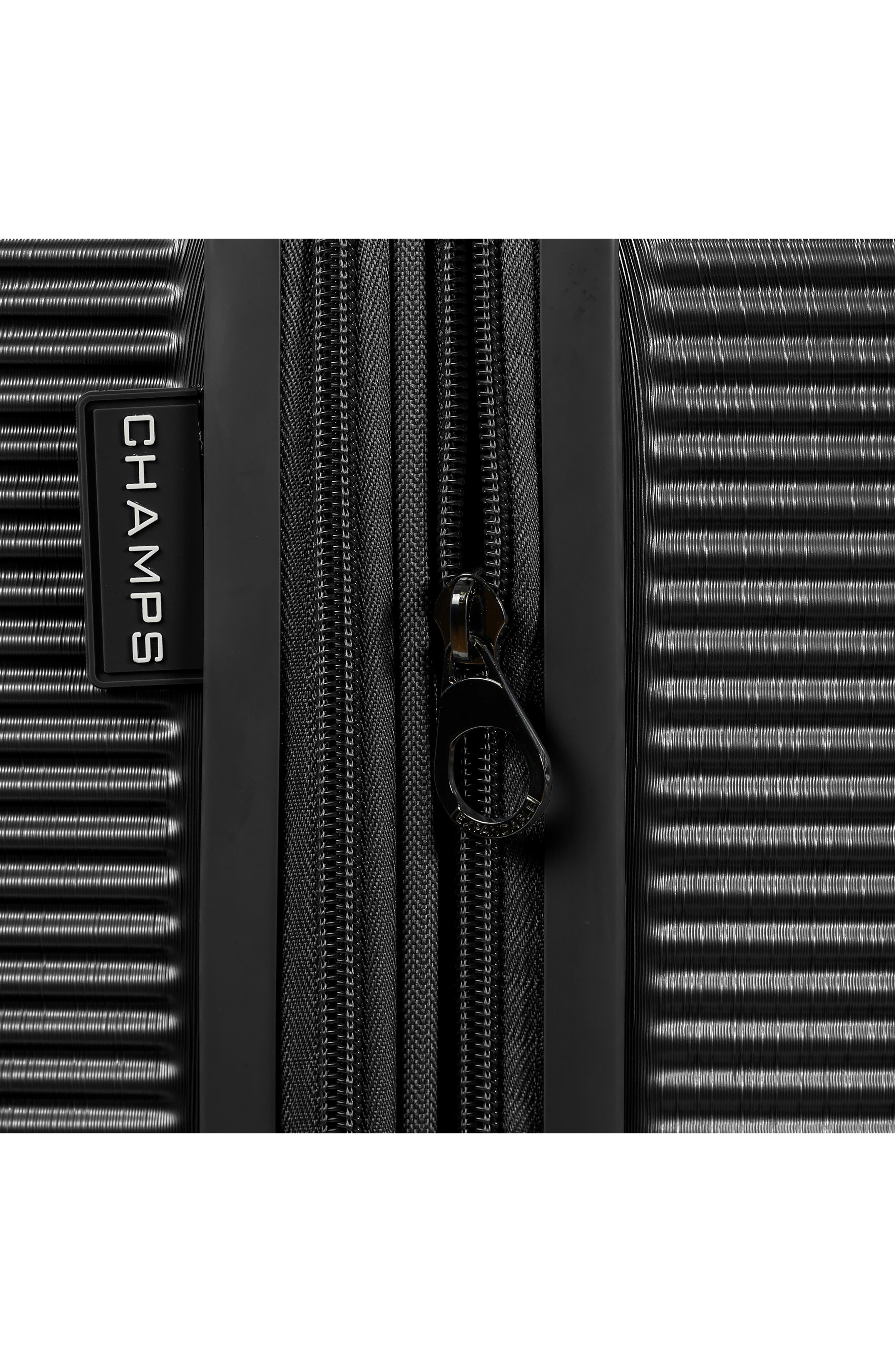 CHAMPS Iconic II Carry-On Hardside Suitcase, Alternate, color, Black