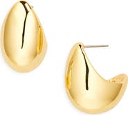 Kenneth Jay Lane Domed Huggie Hoop Earrings