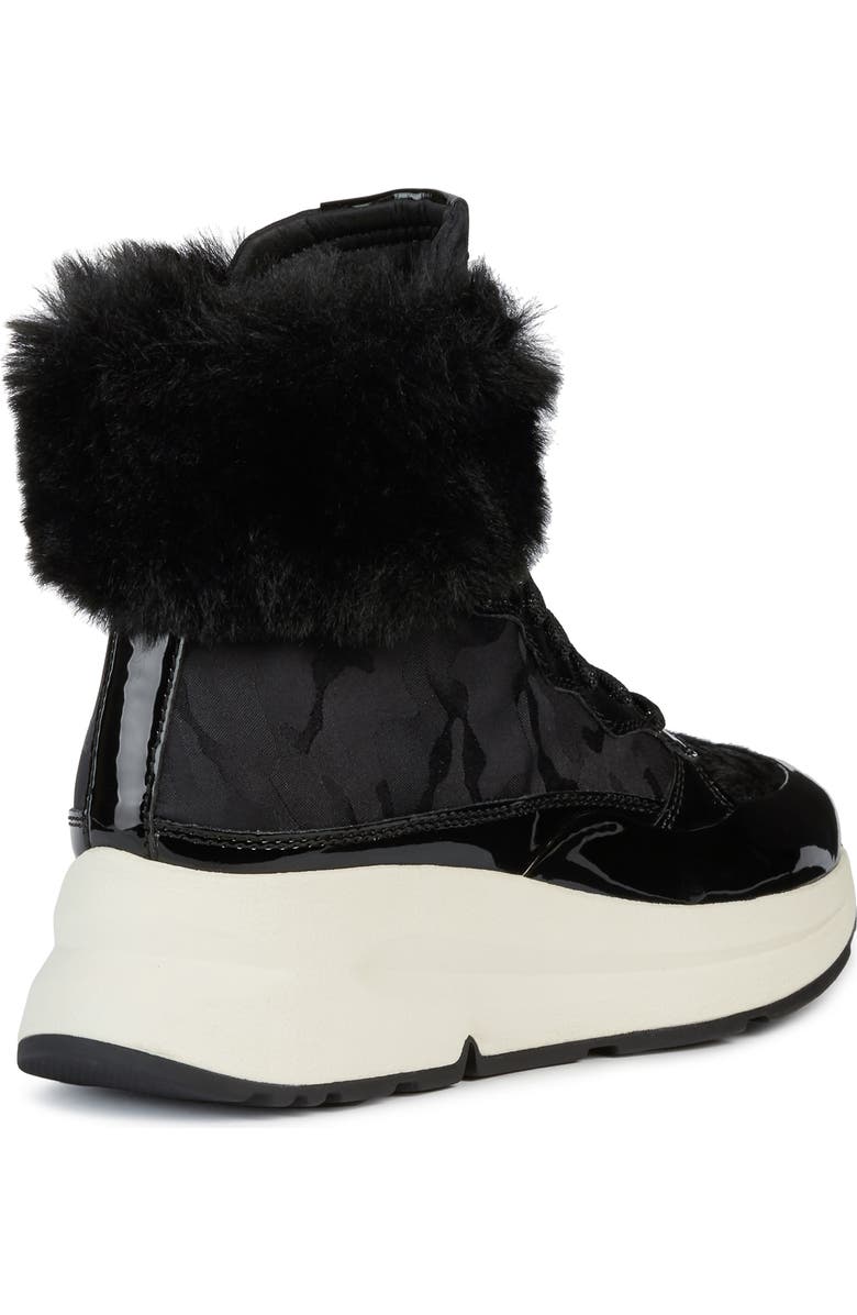 Geox Backsie Amphibiox Waterproof Faux Fur Trim Sneaker Boot, Alternate, color,