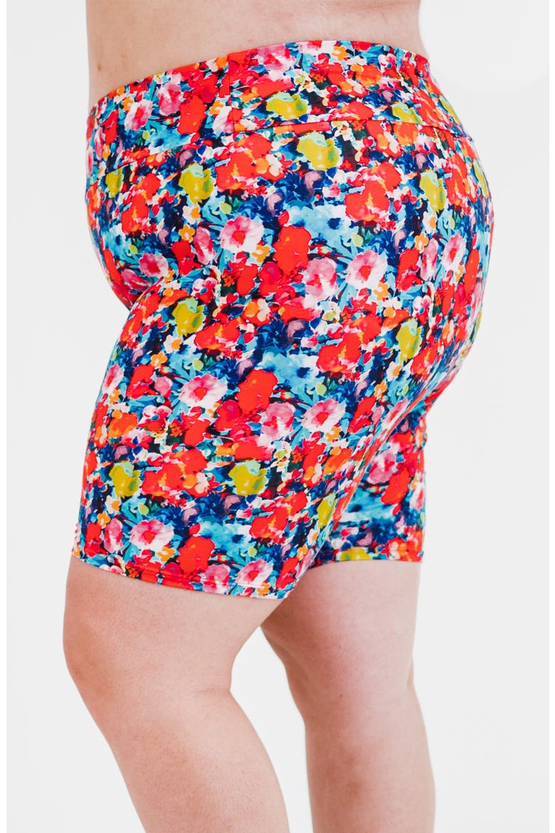 Mid-Thigh Swim Shorts, Alternate, color, Black