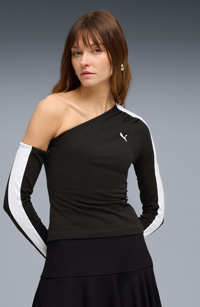 PUMA T7 Off the Shoulder Long Sleeve Top, Alternate, color, 