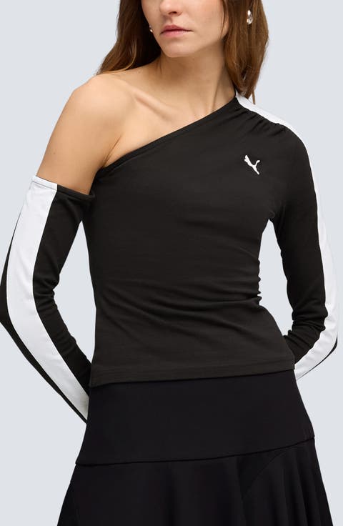 T7 Off the Shoulder Long Sleeve Top