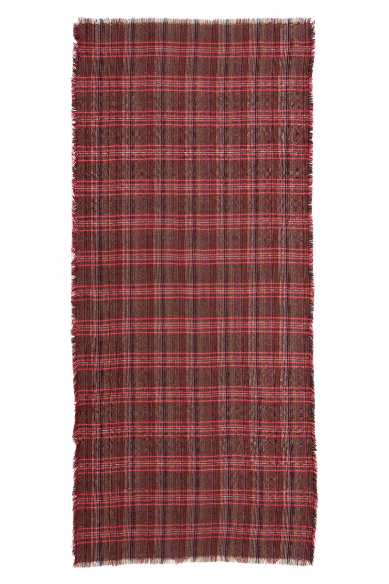 Checkered Scarf, Alternate, color, OXBLOOD