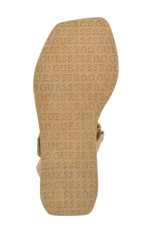 Guess Daysa Slingback Platform Wedge Sandal In Neutral