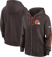 Nike Women's Nike Brown Cleveland Browns Phoenix Hoodie Full-Zip Sweatshirt