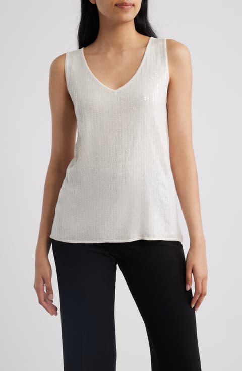 Double V-Neck Sweater Tank
