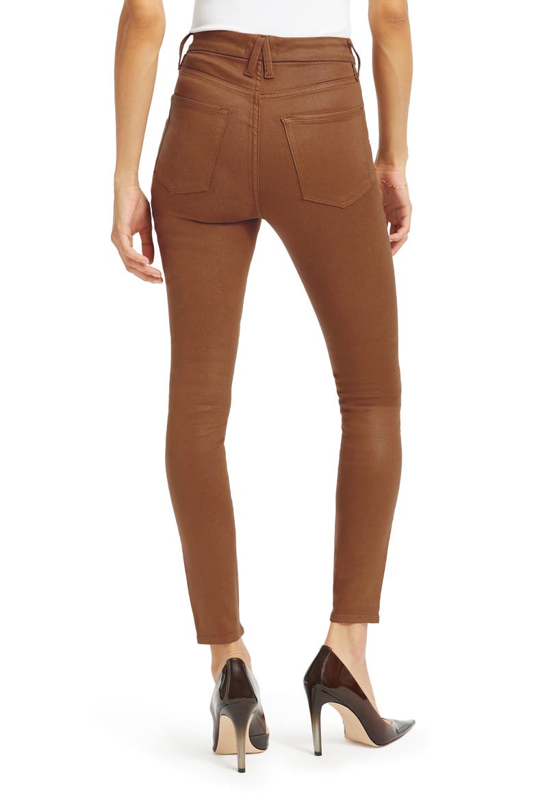 Good Legs Coated Skinny Jeans, Alternate, color, BURNT CARAMEL002