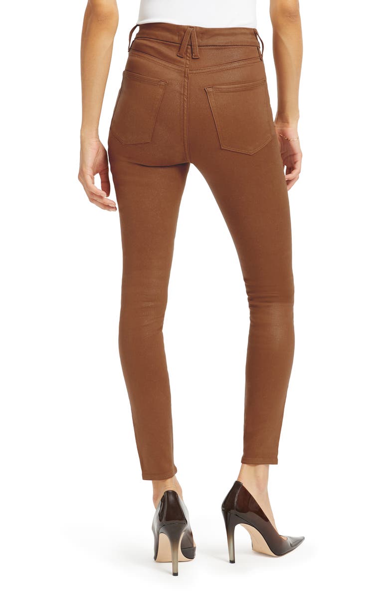 Good American Good Legs Coated Skinny Jeans, Alternate, color,