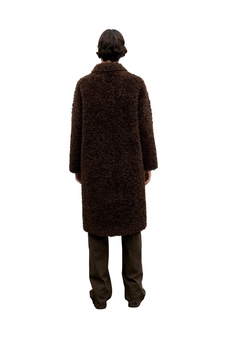 Asta Mid-Length Teddy Coat, Alternate, color, Brown