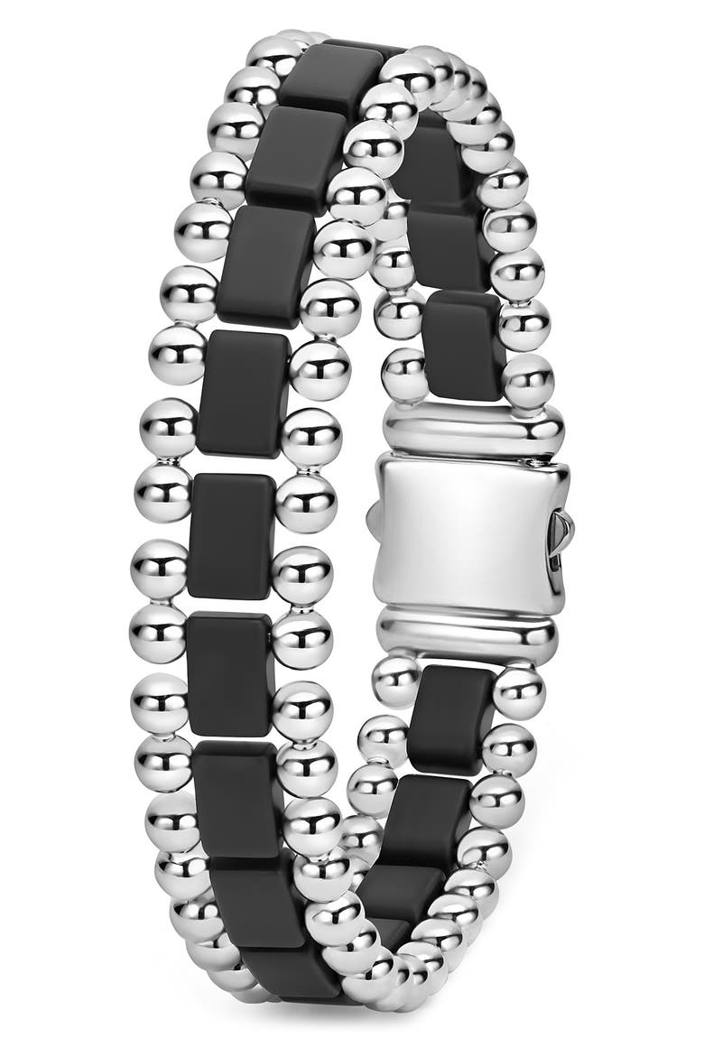 Anthem Ceramic Link Bracelet, Alternate, color, BLACK